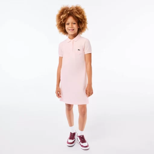 Robe Polo Fille En Pique De Coton Uni | Lacoste Best