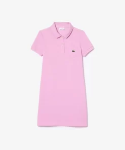 Robe Polo Fille En Pique De Coton Uni | Lacoste Sale