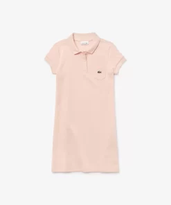 Robe Polo Fille En Pique De Coton Uni | Lacoste Flash Sale