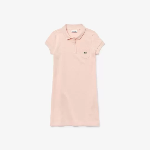 Robe Polo Fille En Pique De Coton Uni | Lacoste Flash Sale