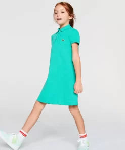 Robe Polo Fille En Pique De Coton Uni | Lacoste Hot