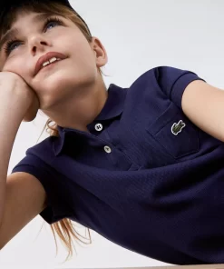 Robe Polo Fille En Pique De Coton Uni | Lacoste Shop