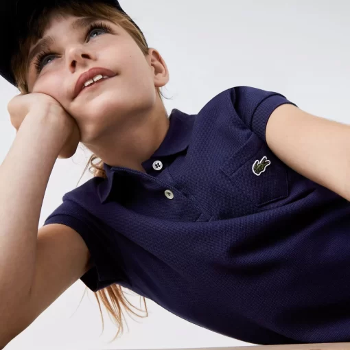 Robe Polo Fille En Pique De Coton Uni | Lacoste Shop