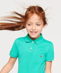 Robe Polo Fille En Pique De Coton Uni | Lacoste Hot