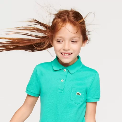 Robe Polo Fille En Pique De Coton Uni | Lacoste Hot