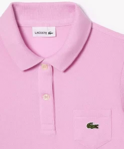 Robe Polo Fille En Pique De Coton Uni | Lacoste Sale