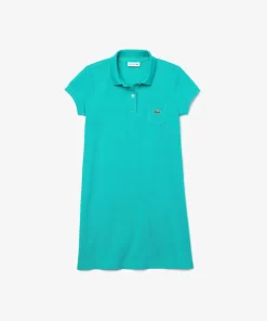 Robe Polo Fille En Pique De Coton Uni | Lacoste Hot