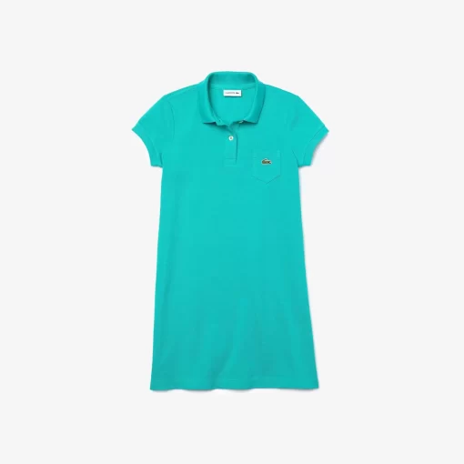 Robe Polo Fille En Pique De Coton Uni | Lacoste Hot