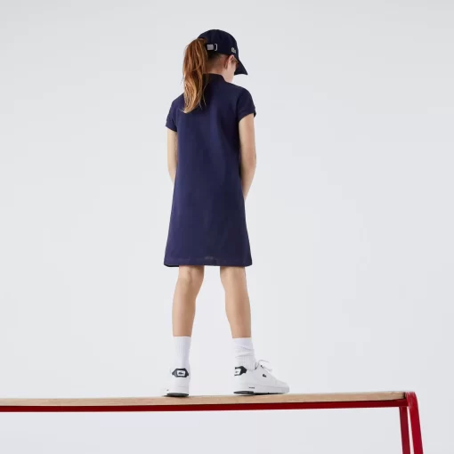 Robe Polo Fille En Pique De Coton Uni | Lacoste Shop