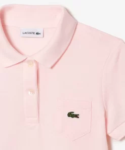 Robe Polo Fille En Pique De Coton Uni | Lacoste Best