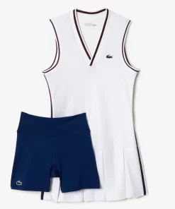 Robe Sport Avec Shorty Amovible En Pique | Lacoste Discount