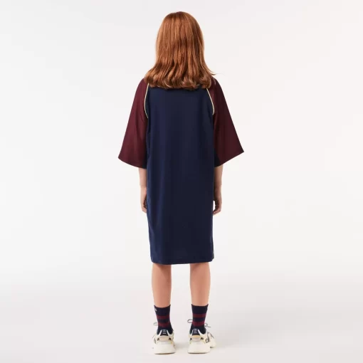 Robe T-Shirt En Coton Avec Empiecements Contrastes | Lacoste Cheap