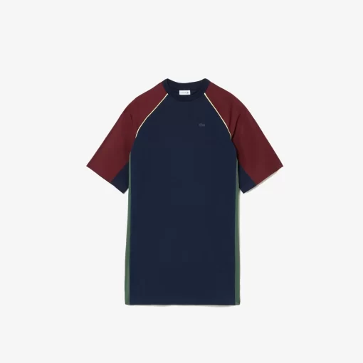 Robe T-Shirt En Coton Avec Empiecements Contrastes | Lacoste Cheap