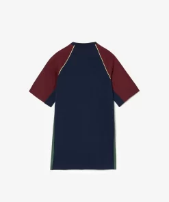 Robe T-Shirt En Coton Avec Empiecements Contrastes | Lacoste Cheap