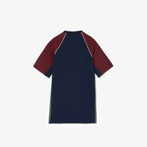 Robe T-Shirt En Coton Avec Empiecements Contrastes | Lacoste Cheap