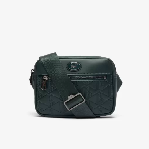 Sac Bandouliere Avec Imprime Monogramme En Cuir | Lacoste Store