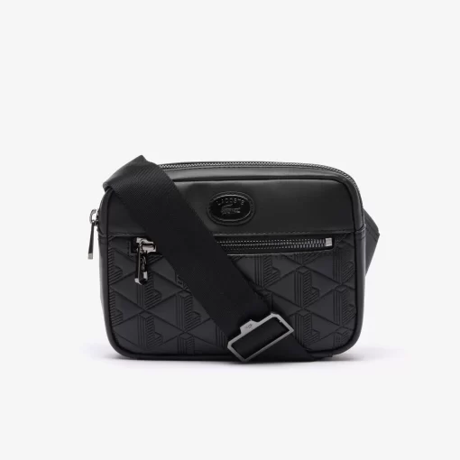 Sac Bandouliere Avec Imprime Monogramme En Cuir | Lacoste New