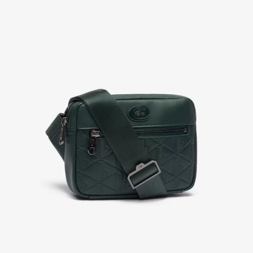 Sac Bandouliere Avec Imprime Monogramme En Cuir | Lacoste Store