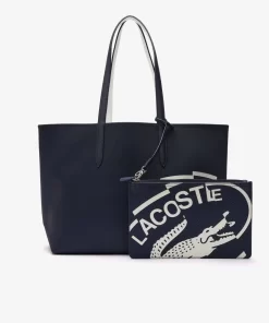 Sac Cabas Anna Imprime Et Reversible En Toile Enduite | Lacoste Best Sale