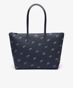 Sac Cabas Imprime Crocodile En Toile Enduite | Lacoste Store