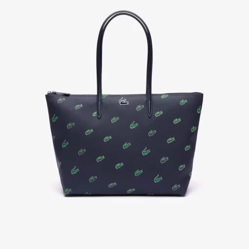 Sac Cabas Imprime Crocodile En Toile Enduite | Lacoste Store