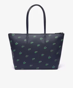 Sac Cabas Imprime Crocodile En Toile Enduite | Lacoste Store