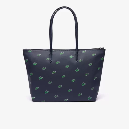 Sac Cabas Imprime Crocodile En Toile Enduite | Lacoste Store