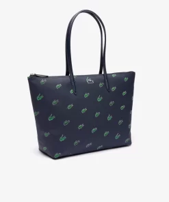 Sac Cabas Imprime Crocodile En Toile Enduite | Lacoste Store