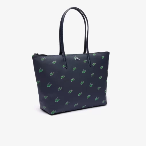 Sac Cabas Imprime Crocodile En Toile Enduite | Lacoste Store