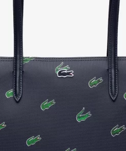 Sac Cabas Imprime Crocodile En Toile Enduite | Lacoste Store