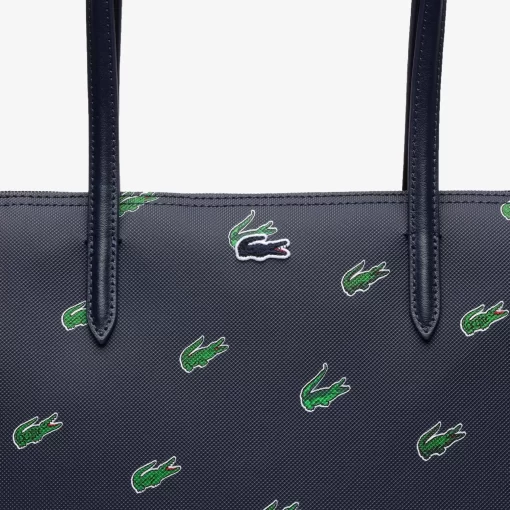 Sac Cabas Imprime Crocodile En Toile Enduite | Lacoste Store