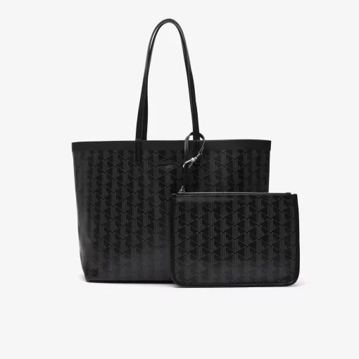 Sac Cabas Zely Moyen Monogramme En Toile Enduite | Lacoste Shop