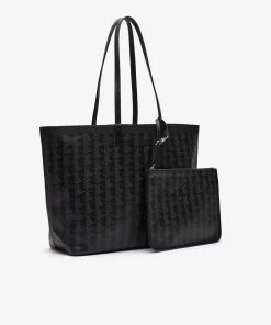 Sac Cabas Zely Moyen Monogramme En Toile Enduite | Lacoste Shop