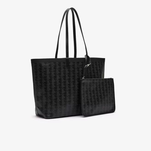 Sac Cabas Zely Moyen Monogramme En Toile Enduite | Lacoste Shop