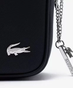 Sac Crossover Daily Lifestyle Moyen En Toile Enduite | Lacoste Discount