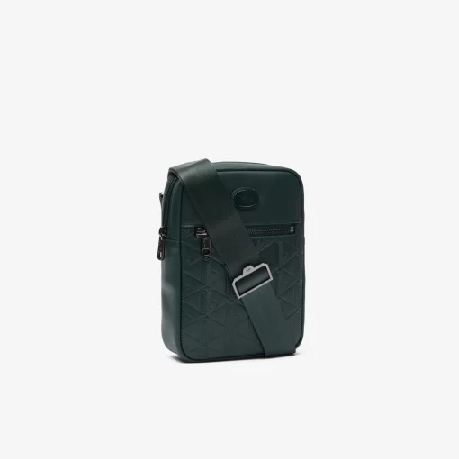 Sacoche Verticale Avec Imprime Monogramme En Cuir | Lacoste Flash Sale