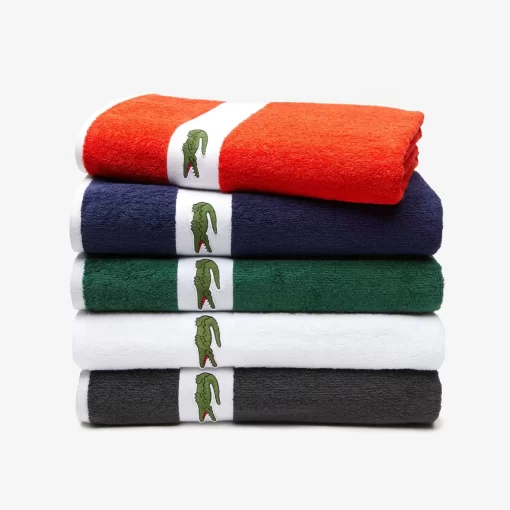 Serviette De Bain L Casual En Coton | Lacoste Clearance