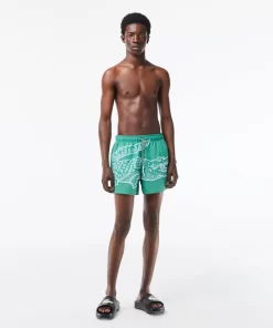 Short De Bain Homme Imprime Crocodile | Lacoste Sale