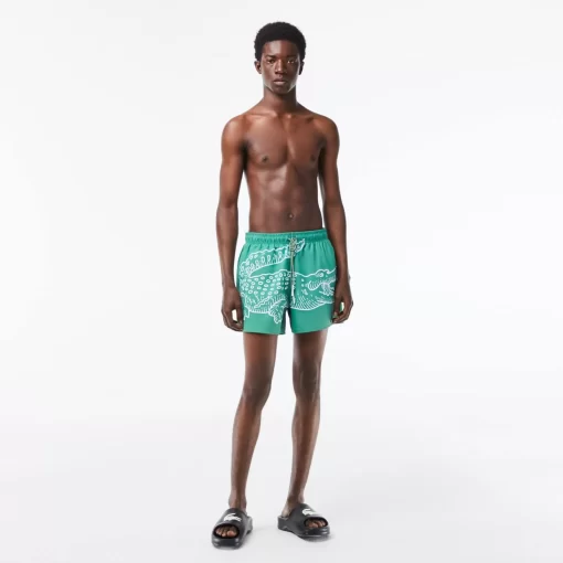 Short De Bain Homme Imprime Crocodile | Lacoste Sale