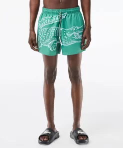 Short De Bain Homme Imprime Crocodile | Lacoste Sale