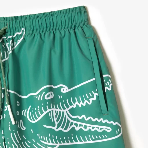 Short De Bain Homme Imprime Crocodile | Lacoste Sale