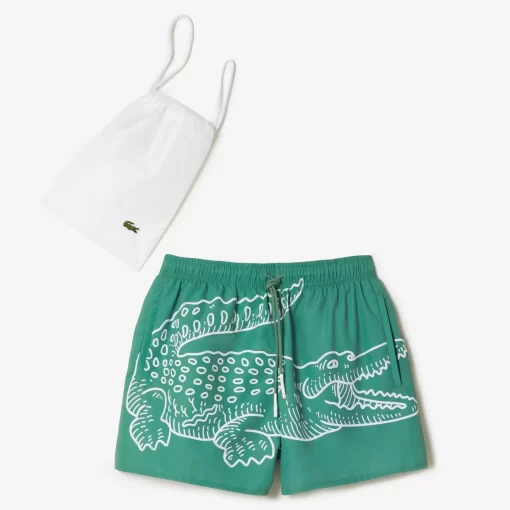 Short De Bain Homme Imprime Crocodile | Lacoste Sale