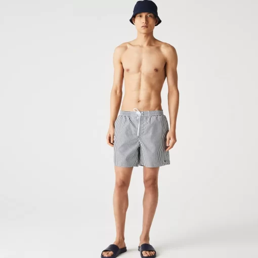 Short De Bain Raye Leger Avec Boxer Integre | Lacoste Shop