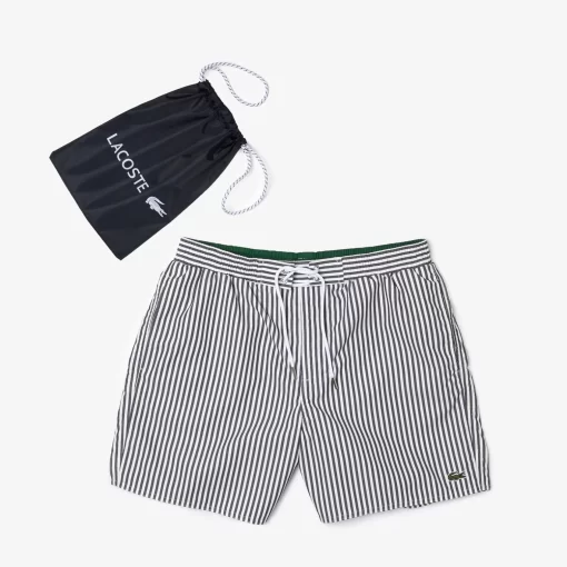 Short De Bain Raye Leger Avec Boxer Integre | Lacoste Shop