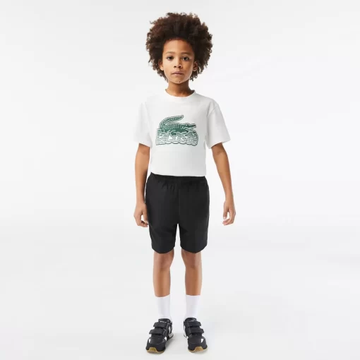 Short Garçon Sport En Taffetas Diamante | Lacoste Discount