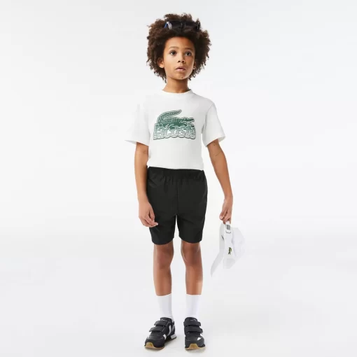 Short Garçon Sport En Taffetas Diamante | Lacoste Discount