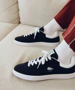 Sneakers Baseshot Homme En Cuir Velours | Lacoste Fashion