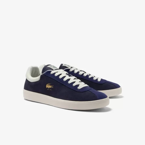 Sneakers Baseshot Homme En Cuir Velours Premium | Lacoste Outlet