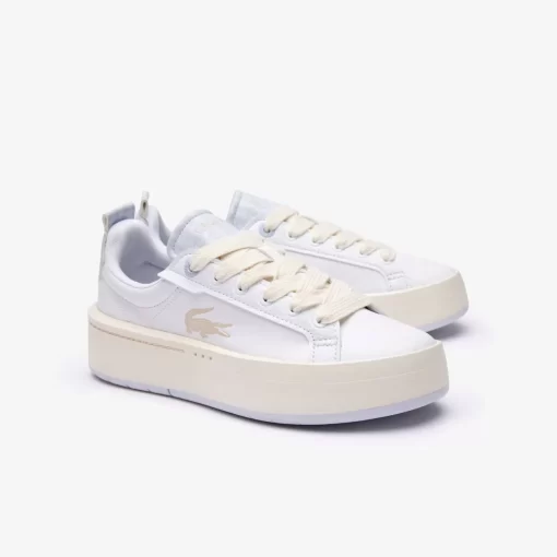 Sneakers Carnaby Platform Femme En Cuir Monogramme | Lacoste Cheap