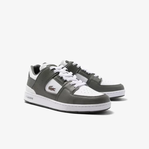 Sneakers Court Cage Homme En Cuir Avec Oeillets | Lacoste Flash Sale